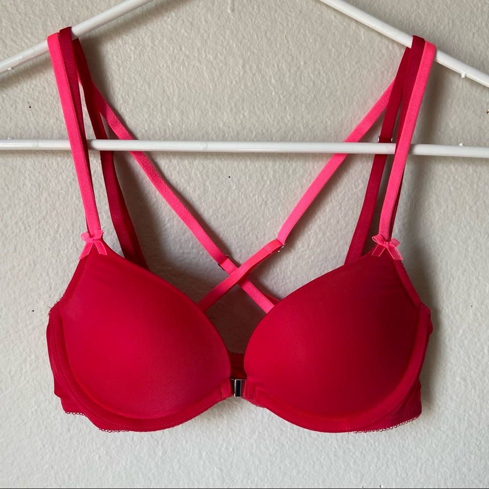 Victoria’s Secret Red Pink Push-up Bra